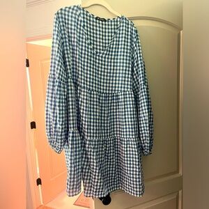 Gingham Long Sleeve Dress
